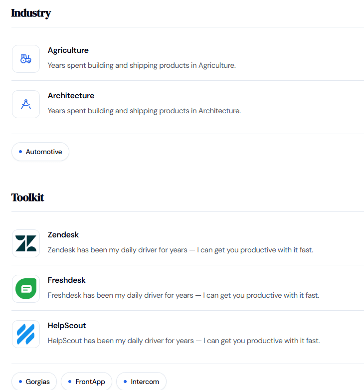 Industry & Toolkit Profile