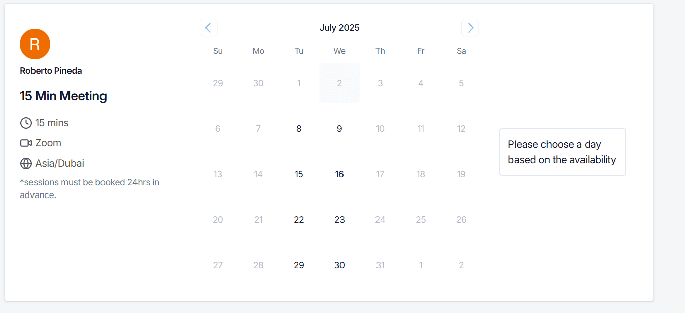 Mentor calendar Mentors CX