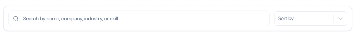 Search bar Mentors CX