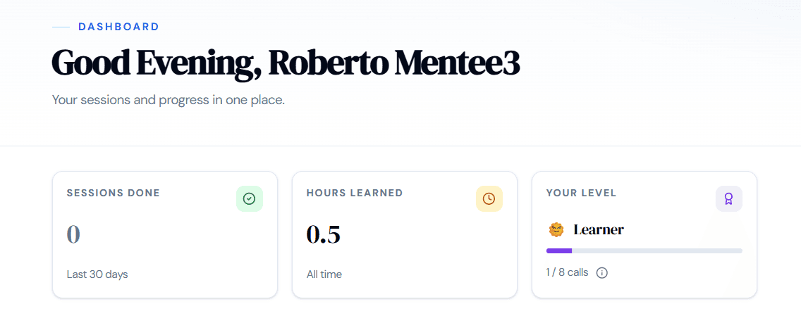 Mentee's Dashboard Mentors CX