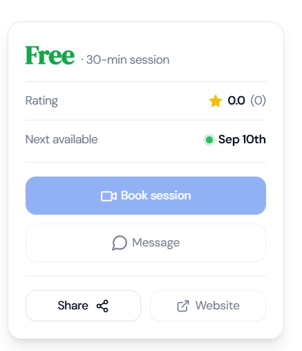 Mentor profile information