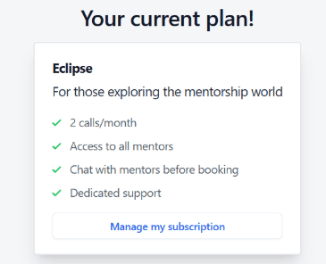 Mentors CX New Pricing plan