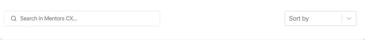Search bar Mentors CX
