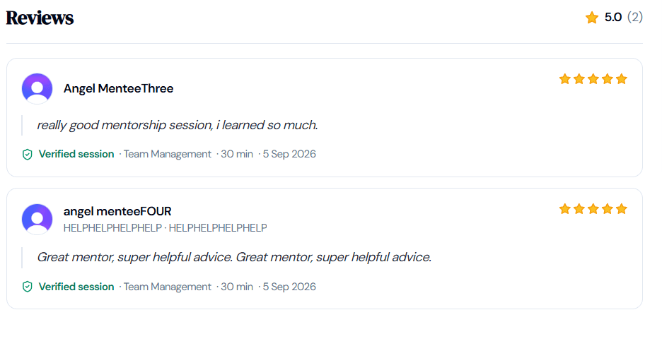 Mentor Reviews Mentors CX