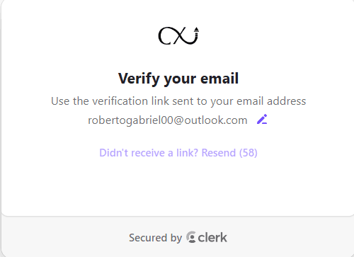 Verify your email