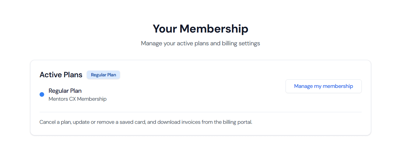 Mentors CX Your Membership